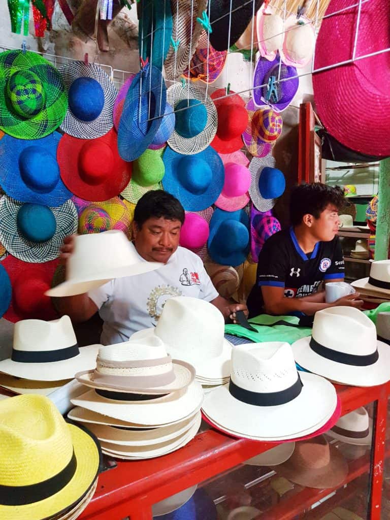 Becal, Campeche Buying a hat