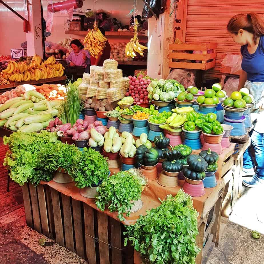 Veg stand in Merida's market