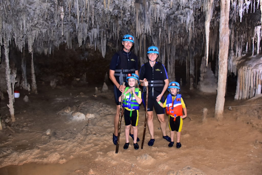 A family in the Rio Secreto Caves