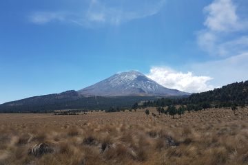 volcano in the distance