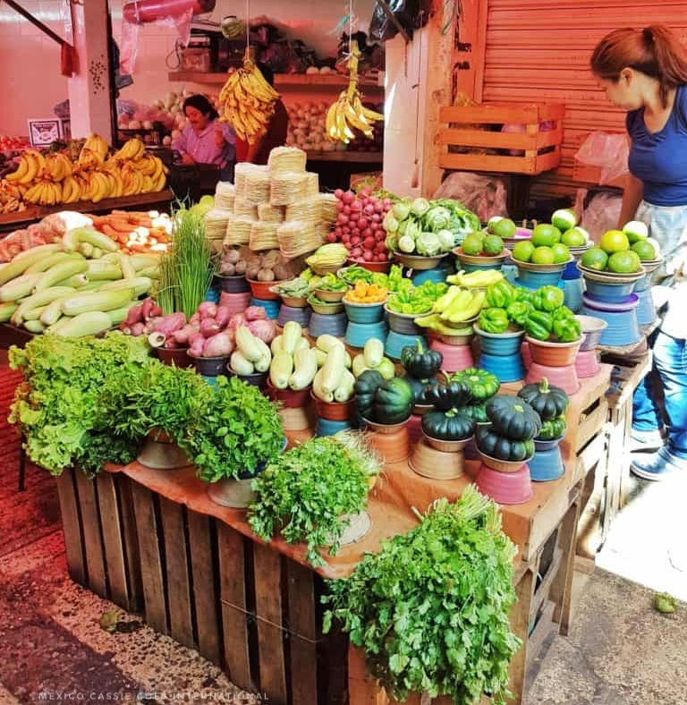 market table full of vegetables