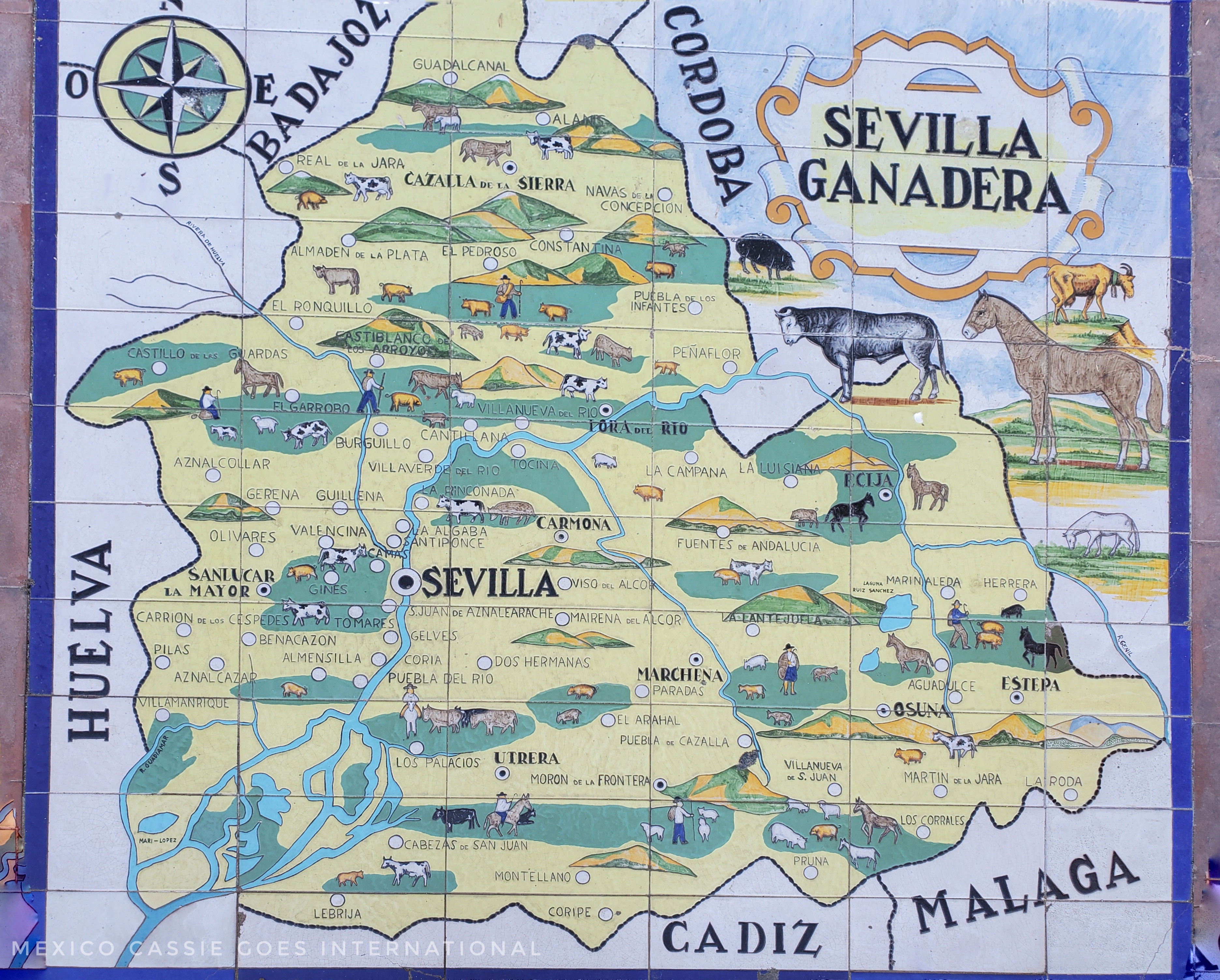 Tile map of Sevilla ganadera