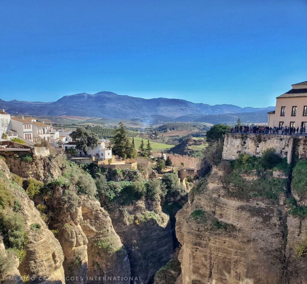 view along el tajo gorge