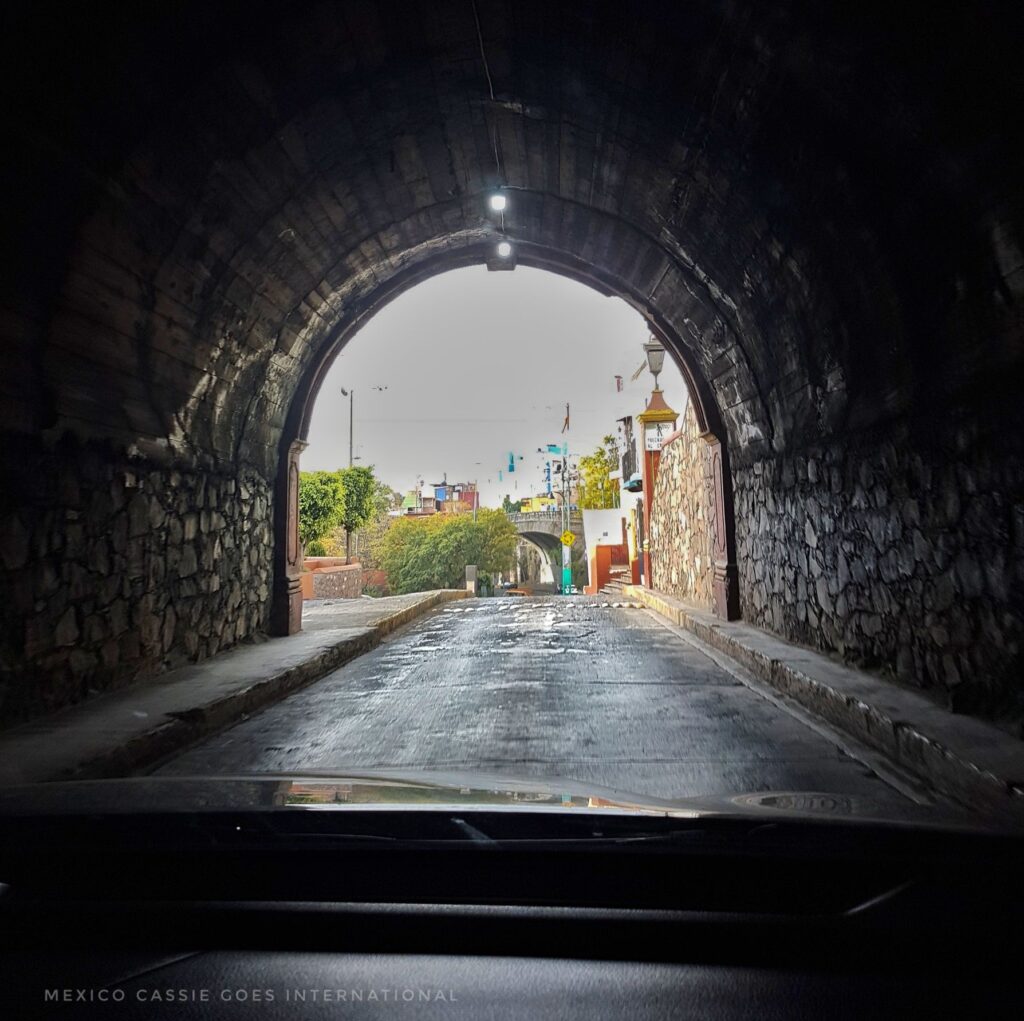 view through a tunnel