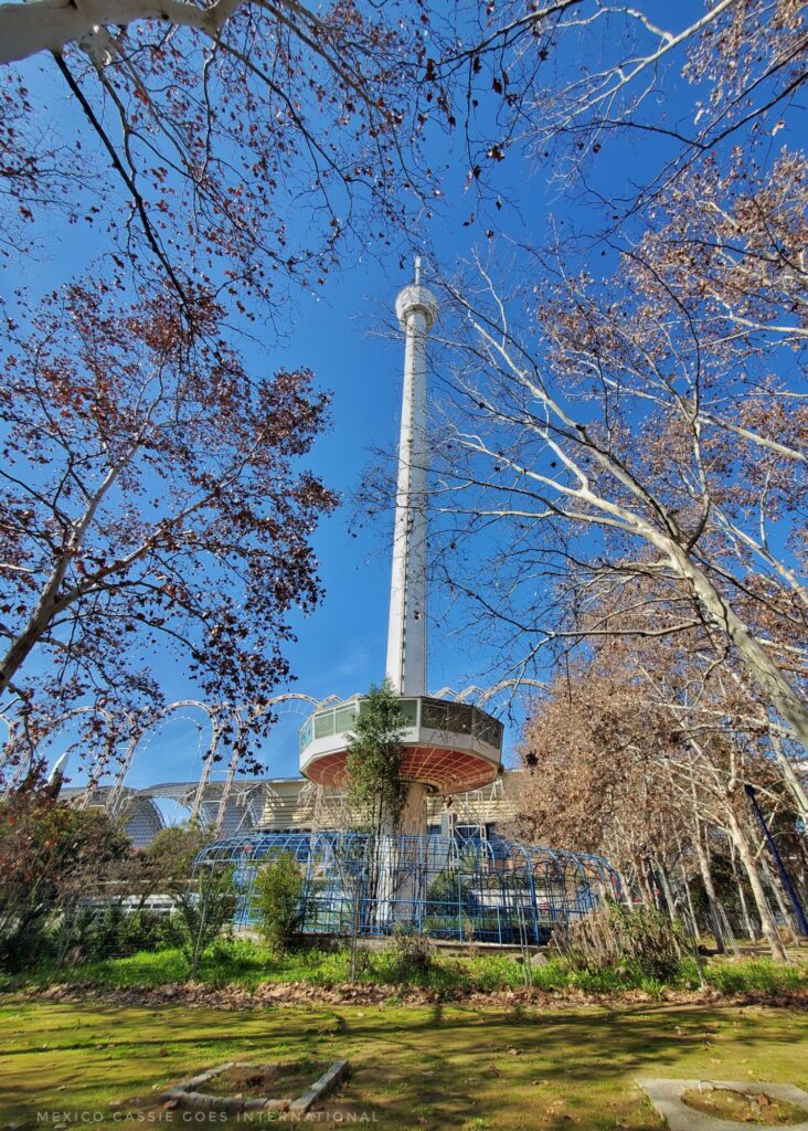 abandoned abc tower in seville - needle shape with (formerly) revolving section