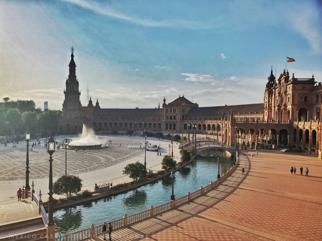 view of seville's plaza de españa