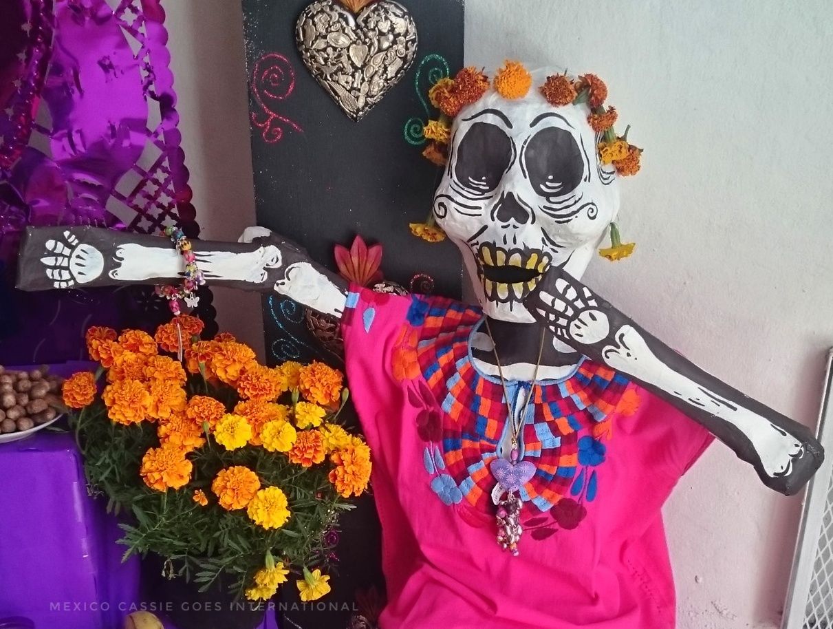 Día de los Muertos Skeleton wrapped in Cempasúchil - All-Over