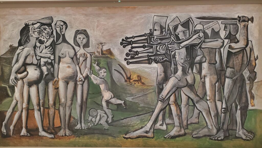 copy of Picasso's devastating "Massacre in Korea"