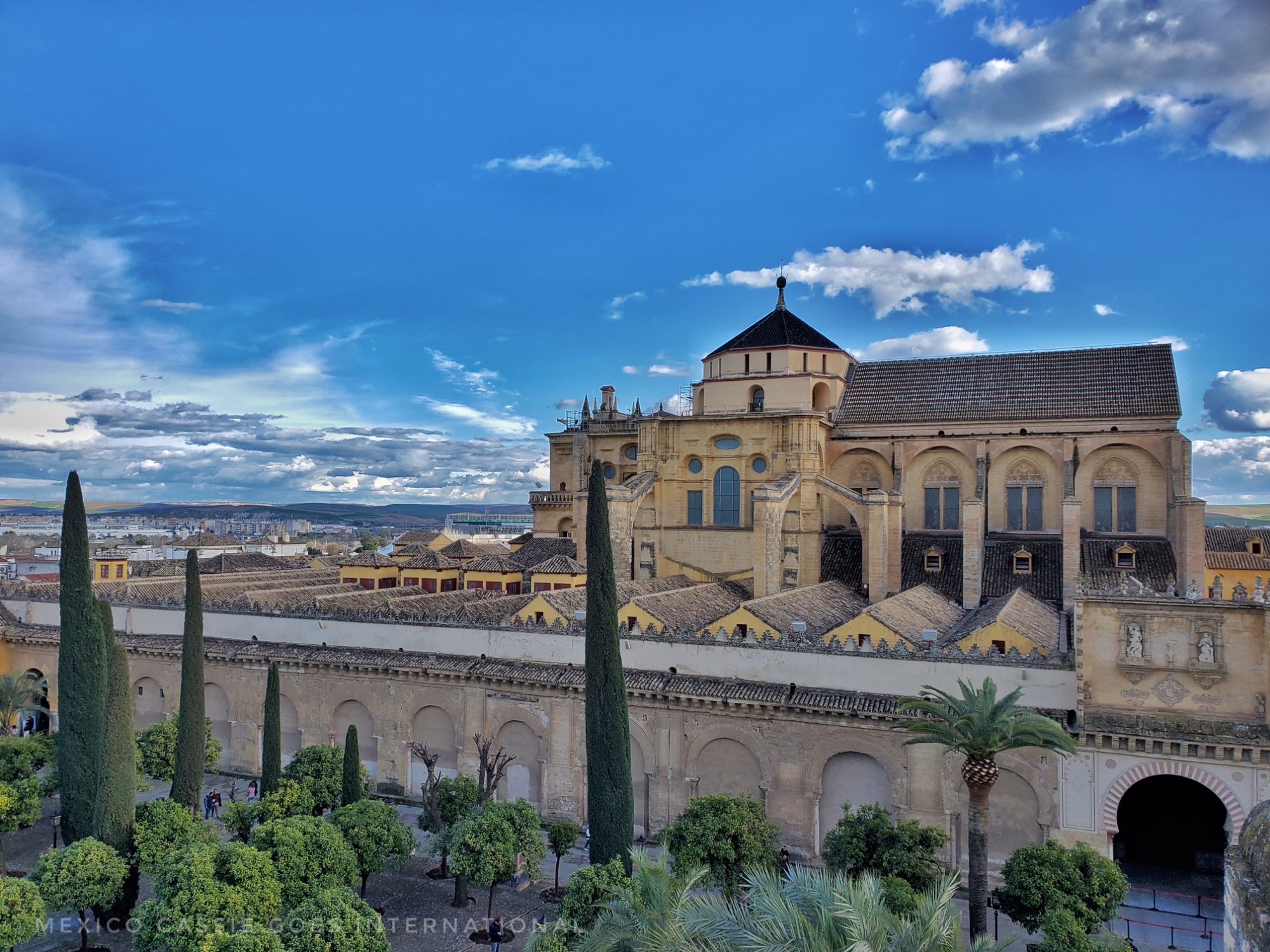 view looking over the mezquita of cordoba from above
