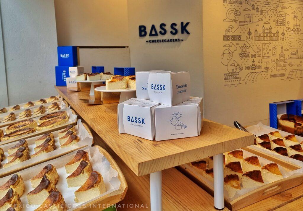 Baask cheese cake shop - lots of slices of cheese cake