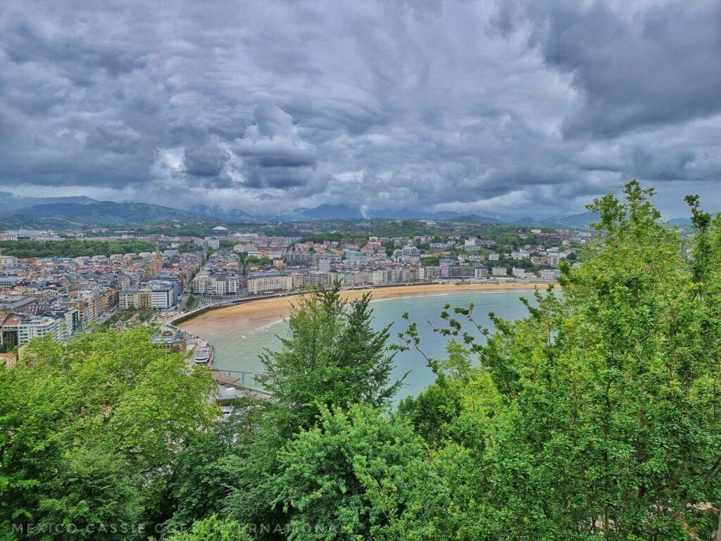 view over playa de la concha from castillo de la mota