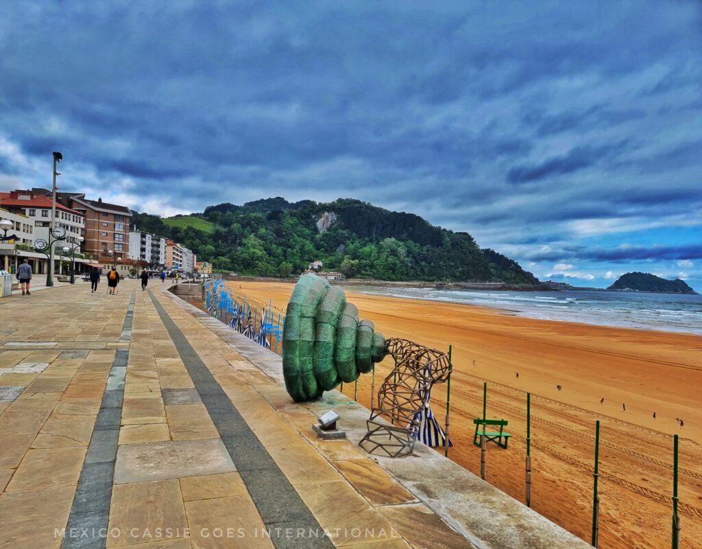 boardwalk, sandy beach, sea