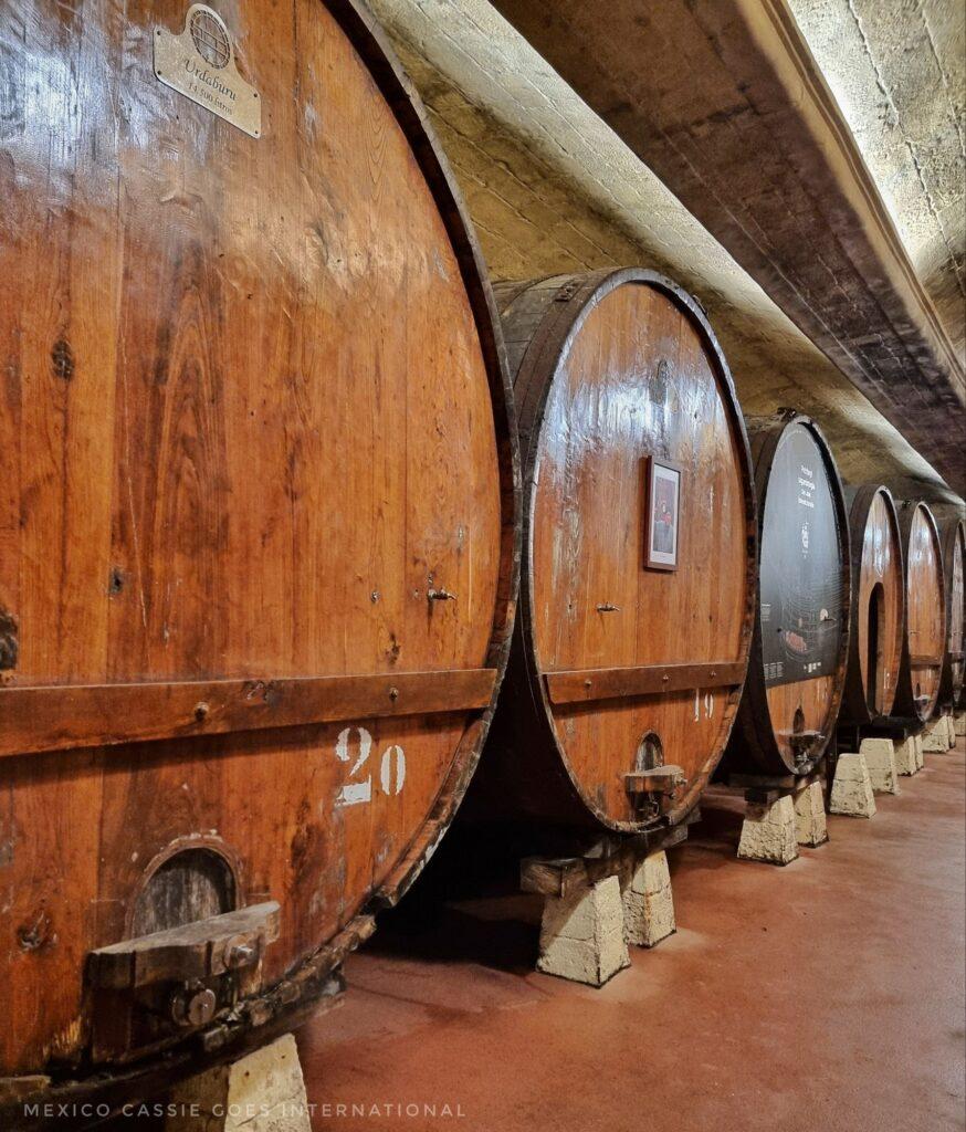 large wooden barrels for alcohol