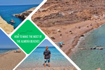 green text box: how to make the most of the almeria beaches. 4 photos of beaches