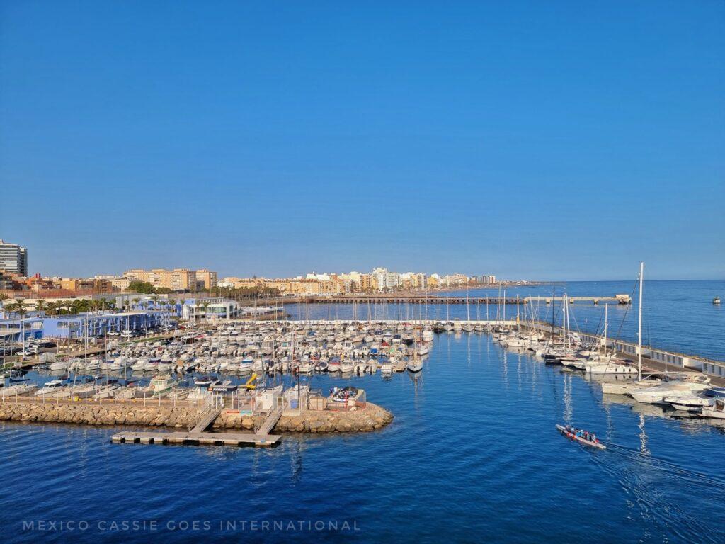 view over a modern marina