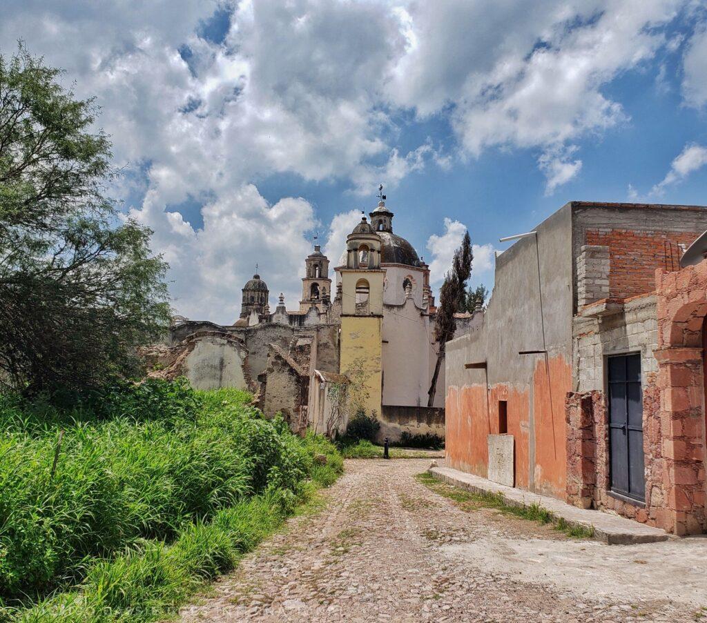 path leading to unimpressive looking church (that is actually fabulous on the inside)