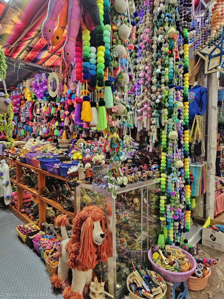 extremely colourful market stall