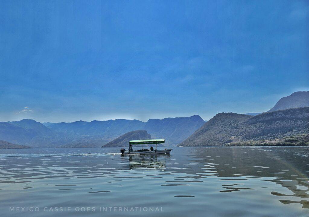 small boat on river
