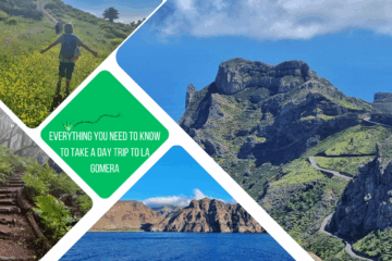green text box: everything you need to know to take a day trip to la gomera. 4 photos of La Gomera
