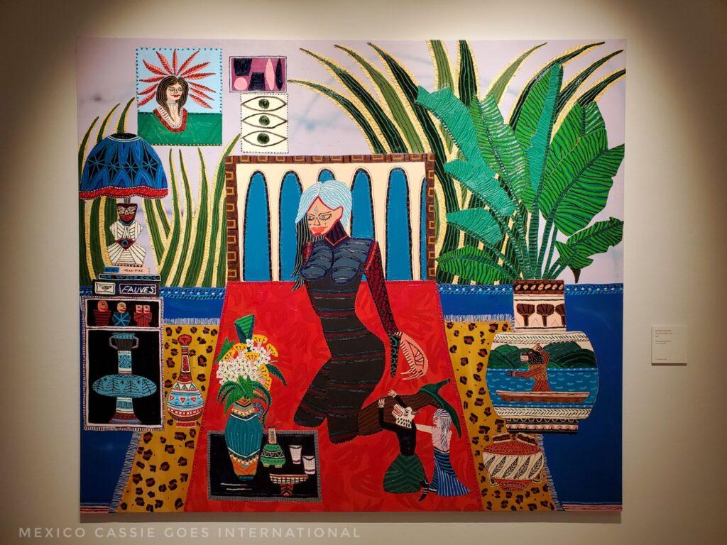 brightly coloured piece of modern art