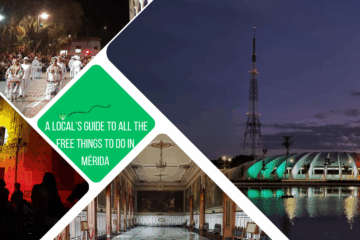 green text box: a local's guide to all the free things to do in Mérida