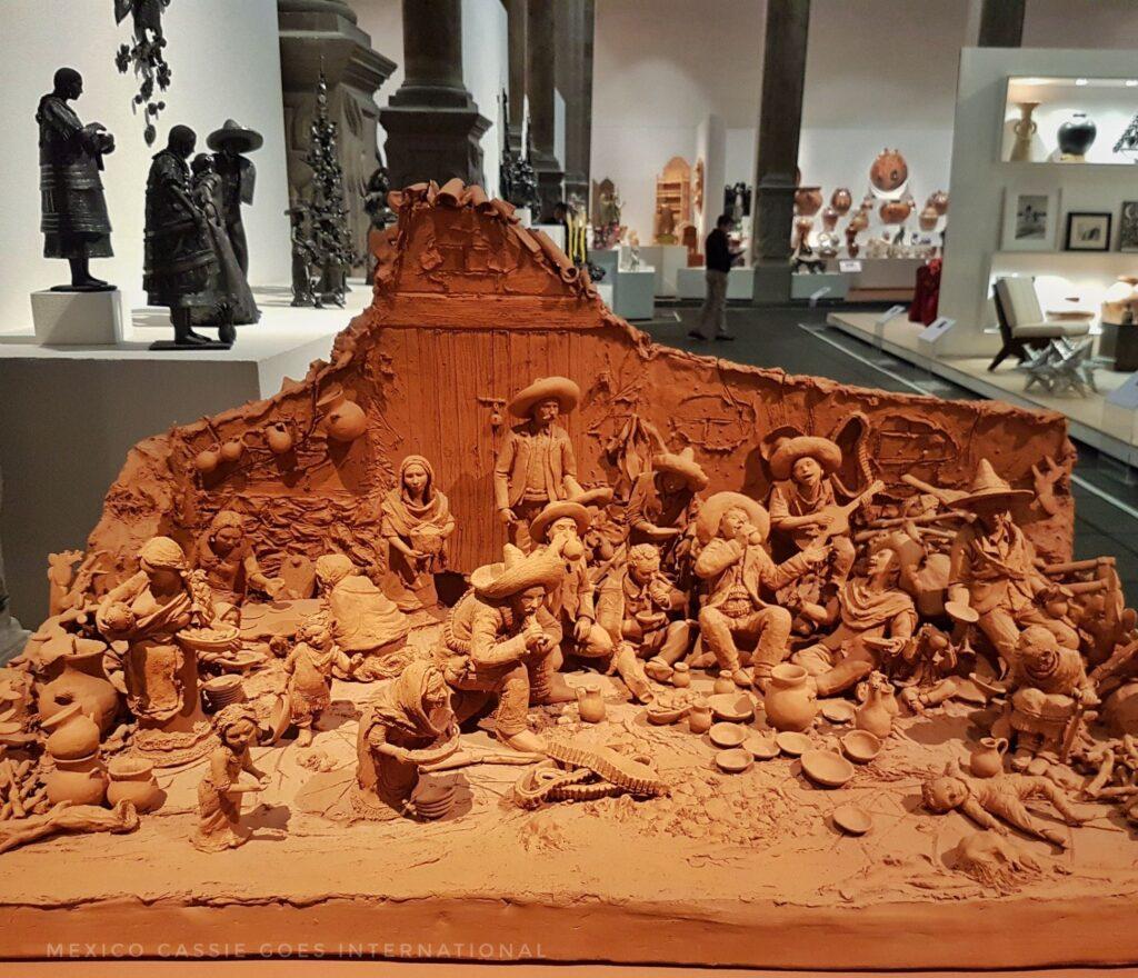 clay scene of traditional life