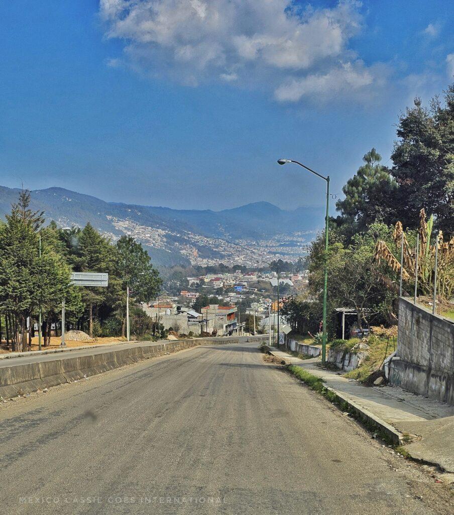 empty road with city ahead