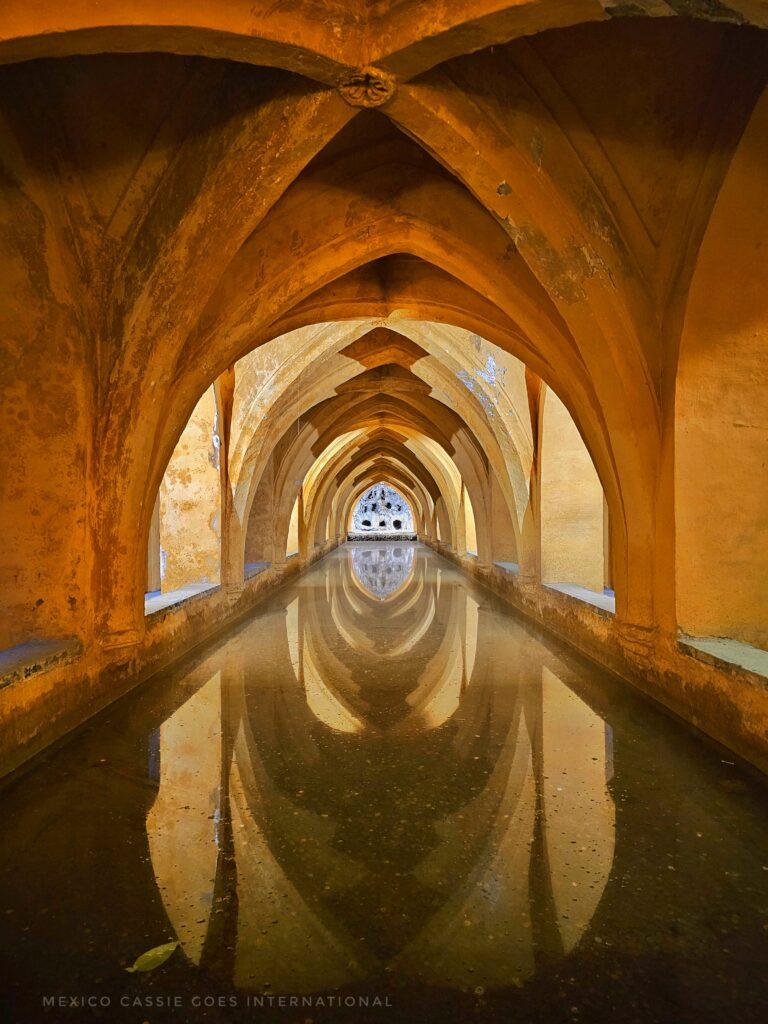 underground baths with arched ceilings
