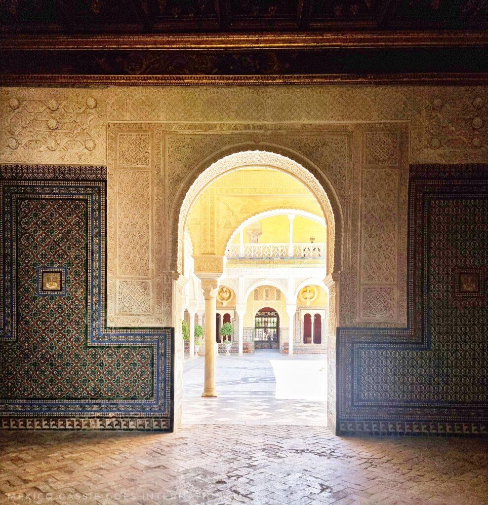 arch ways and tiles in a palace